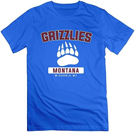 JMHLY Men's Montana Grizzlies Logo Tshirts RoyalBlue