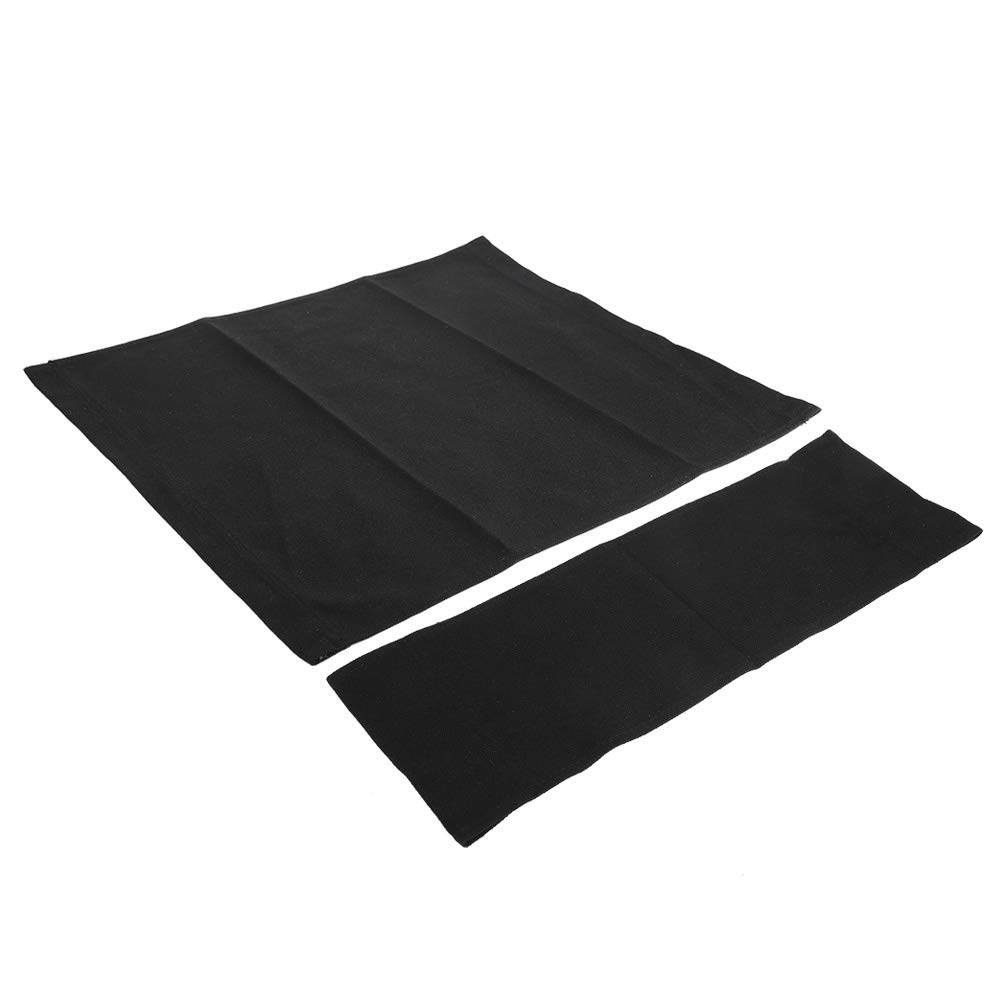 Zerodis 1 Set Director Chair Covers Canvas Replacement Seat Cloth Home Supplies Protector Cover Furniture Accessories(Black)