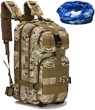 haoYK Tactical Pack Rucksack Outdoor Sport Hiking Trekking Camping Travel Backpack Pack Mountaineering Climbing Knapsack Camouflage Camo Backpack 30L