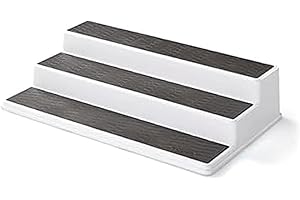 Copco 2555-0188 Non-Skid 3-Tier Cabinet Organizer, 15-Inch, white/Grey