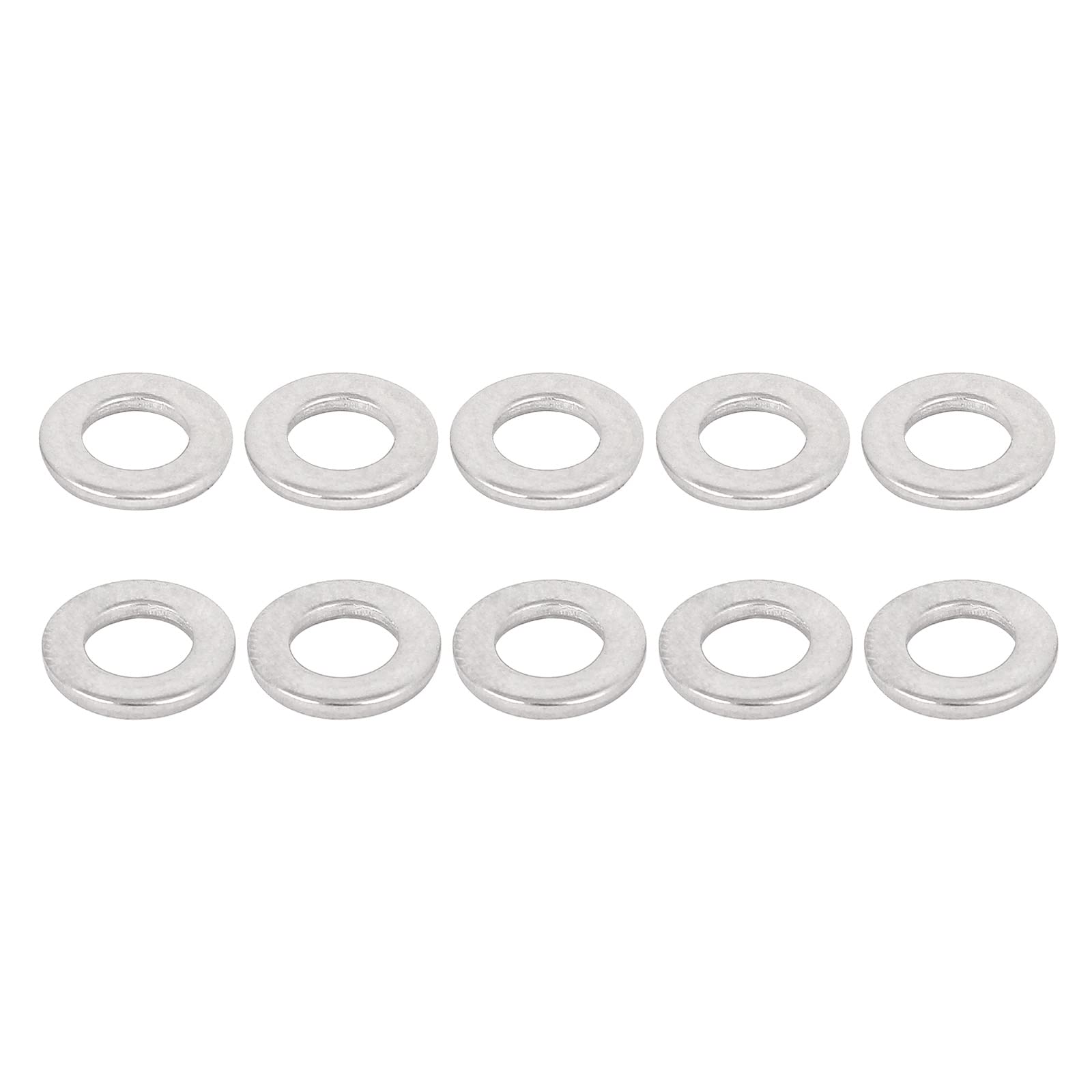 DTGN 6.5mmx12mmx1.5mm(IDxODxT) 304 Stainless Steel Flat Washers - 100Pack - Good for Industrial Machinery - Flat Ring Gaskets - Silver Tone โ image 1