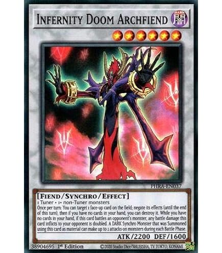 (ぽんずさま)遊戯王 ガチャFLAMING ETERNITY 35枚コンプ Amazon.com: Infernity Doom Archfiend - PHRA-EN037 - Super Rare