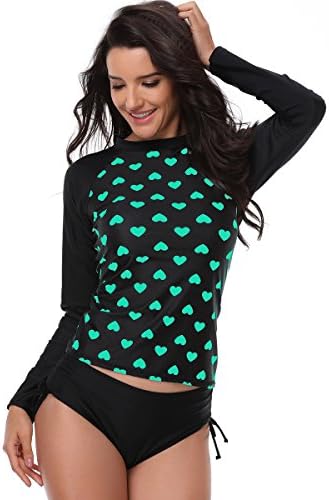 Bikini Swimsuit for Women Dot Pattern Swimsuit Two Pieces Bikini Top Jumsuit Bathing Suit Swimwear Tankini Beachwear (Green, M)