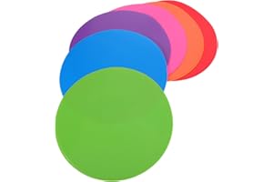 MUSISALY 6pcs Soccer Training Spot Markers Flat Disc Football Training Discs for Agility Practice Vivid Color