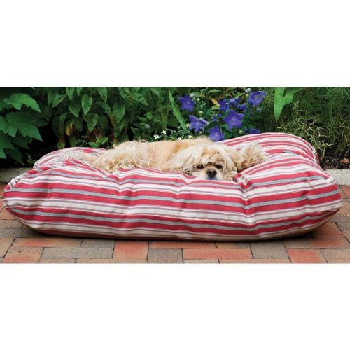 Cpc Jamison Indoor/Outdoor Striped Bed for Pets, 27-Inch, Red