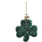 Kurt S. Adler Noble Gems 3-1/4-Inch Glass Shamrock Ornament