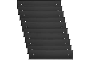 2" x 10" Aluminum Name Plate Wall Or Door Holder with Double Sided Tape 10 Pack Black