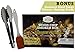 Andes Broos Smoker Box for Charcoal or Gas BBQ Grills – Use Wood Chips or Pellets for Smoking Meat – Large, Portable and Thicker Stainless Steel – Complete Set w/Barbecue Accessories Brush and Tongs