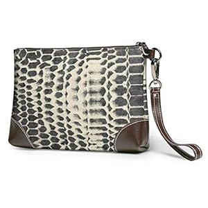 EDFG Patrón de piel de serpiente Carteras de cuero para mujer Carteras de teléfono de embrague Bolsos