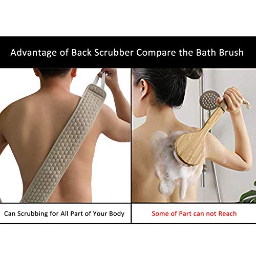 GEPEGE Exfoliating Back Scrubber for Shower for Men and Women, Deep Clean & Invigorate Your Skin
