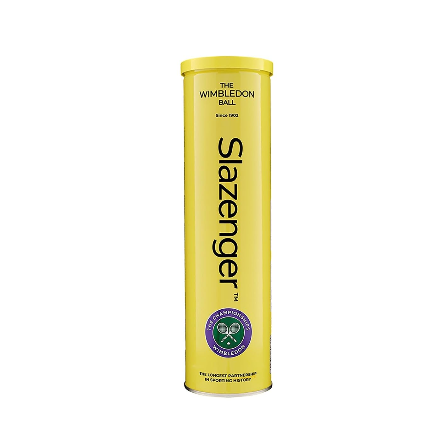 Slazenger Wimbledon Tennis Balls Tube of 4 Yellow One Size