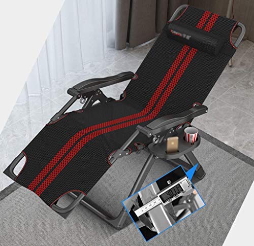 CCLLA Home Freizeitstuhl Klappbare Rasen Lounge Stühle Garten Liegen Camping Klappbare Zero Gravity Lounger Liegestuhl… – Bild 8