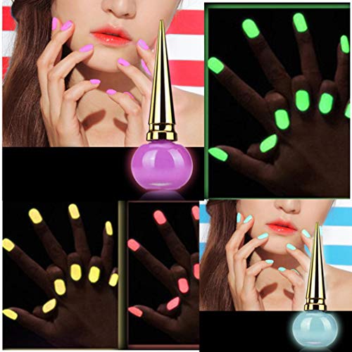 Glow In Dark 14ML Nail Art Polish Varnish Candy Colors Neon Luminous by Sdoo (A)