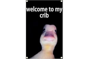 2x3 Ft Welcome to My Crib Flag Funny Flags Double Printed Funny Poster Wall Flag with 4 Brass Grommets for Dormitory Room Hom