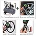 Tcisa Tire Inflator with Pressure Gauge - Digital Heavy Duty 200 PSI Air Pressure Gauge with Leakproof Air Chuck Valve Extender Rubber Air Hose Quick-Connect Fitting