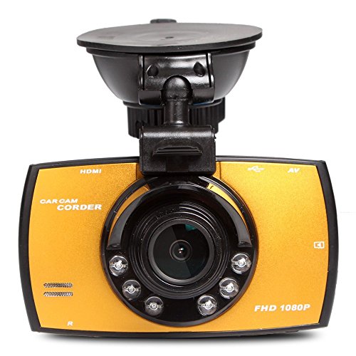 Balance world ? G30 HD 1080P Car Camera Car DVR Novatek 96220 Vehicle Traveling Date Recorder Night Vision Tachograph 2.7 inch LCD (Yellow)