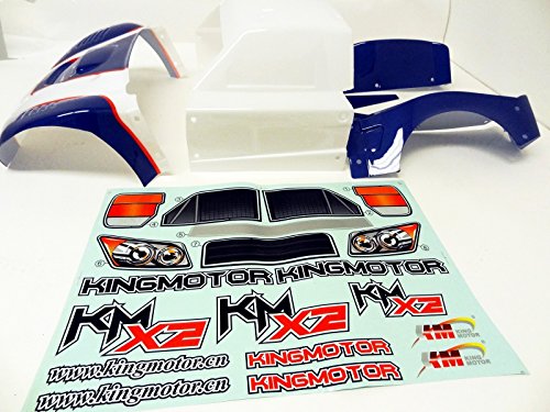 King Motor X2 HD Body Kit (blue/white) Fits 1/5 LOSI 5IVE T & Rovan LT SC 4WD Trucks