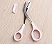 Sankuwen Eyebrow Scissors with Comb, Metal Comb Cosmetic Makeup Tool (Pink)
