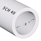 PVC Pipe Sch. 40 2 Inch (2.0) White/PVC / 1 FT