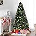 Goplus 7FT Artificial Christmas Tree Pre-Lit Optical Fiber Tree 8 Flash Modes W/UL Certified Warm White Electrodeless LED Lights & Metal Stand