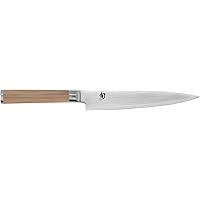 Shun Classic Blonde 6" Utility Knife, Handcrafted Japanese Kitchen Knife, VG-MAX Core with Damascus Stainless Steel Cladding,