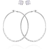 Guess Hoop and Crystal Stud Earring Set, Goldtone