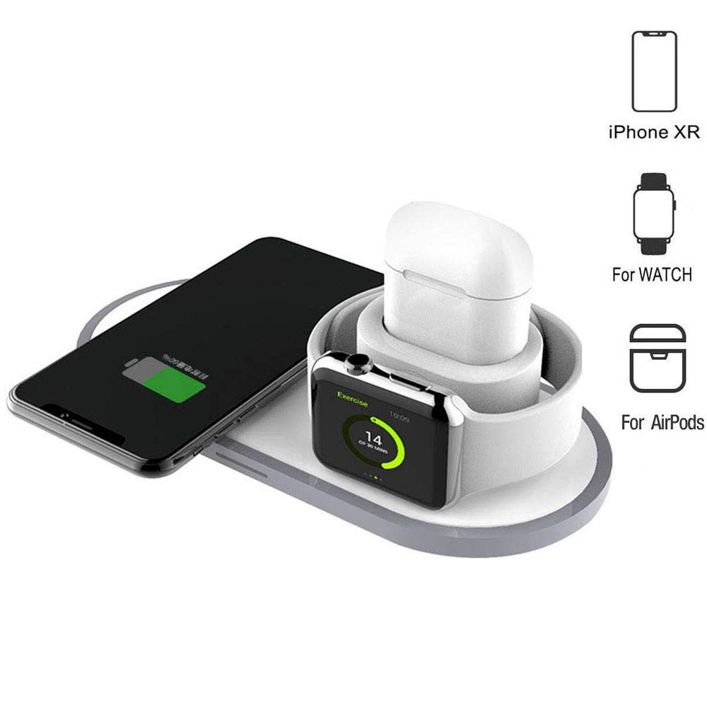 iPhone 11/11 Pro/11 Pro MAX/XS MAX/XR FOONEE Cargador inalámbrico Base de Carga  inalámbrica para AirPods/Apple iWatch Series 1/2/3/4 estación de Carga  inalámbrica rápida multifunción Qi 3 en 1 Accesorios Cargadores ddt-miass.ru