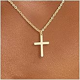 Aiittog Gold Cross Necklace for Women, Dainty 14K Gold Plated Pendant Necklaces Jewelry Gifts