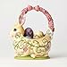 Enesco Jim Shore Heartwood Creek Bunny Basket with Four Eggs Stone Resin, 7.5