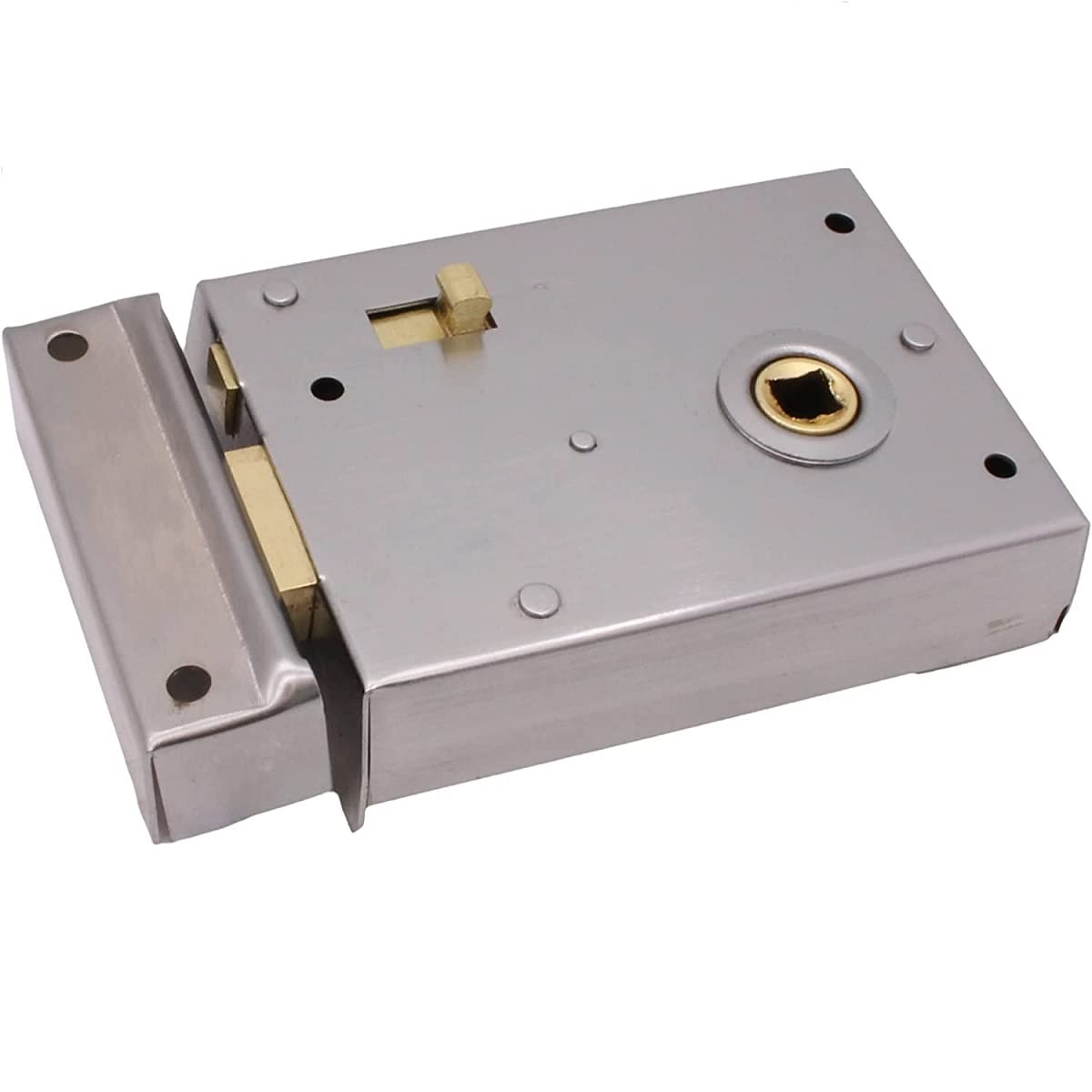 Merriway BH07759 Rim Latch with Locking Snib, Polished Chrome, Silver