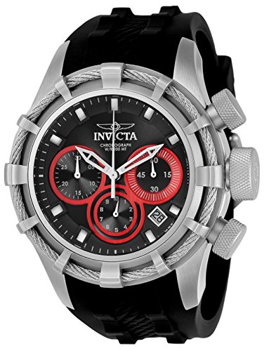 Invicta Men's 22154 Bolt Quartz Chronograph Black Silicone Watch