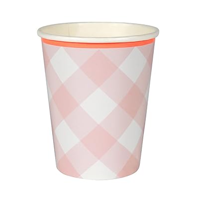 Meri Meri Pink Gingham Cups