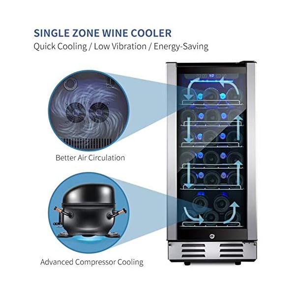 STAIGIS-Wine-Refrigerator-15-Inch-Wine-Cooler-with-Stainless-steel-Frame-Glass-Front-Door-30-Bottles-Wine-And-Drink-Mini-Fridge-for-Built-In-Freestanding-at-Home-Office-Kitchen-And-Bar