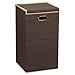 Household Essentials 5612 Collapsible Single Laundry Hamper with Magnetic Lid, Brown Coffee