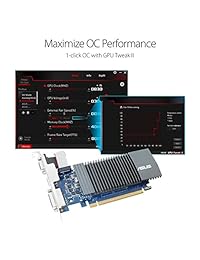 ASUS PH-GT1030-O2G GeForce GT 1030 - Tarjeta gráfica (2 GB, Phoenix Fan OC Edition, HDMI, DVI)