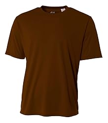 A4 Mens Cooling Performance Crew, XL, Brown