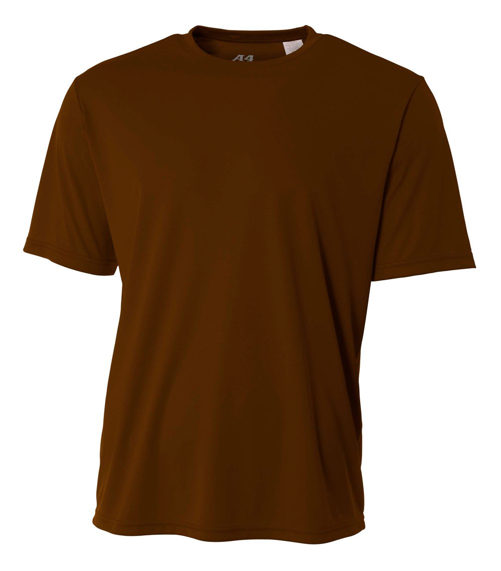 A4 Mens Cooling Performance Crew, XL, Brown
