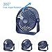 TriPole Desk Fan Small Table Fan Rechargeable Battery Operated Mini Fan 360 Degree Rotation 5.1 Inch Portable Fan 4 Speed USB Personal Fan for Home Office