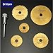Drillpro 6pcs HSS Circular Saw Blades Set Titanium Coated Saw Blades for Dremel Rotary Tools