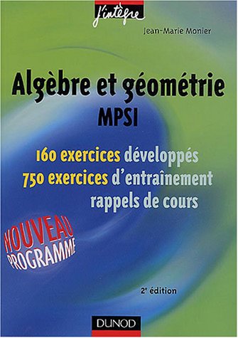Algèbre et géométrie MPSI