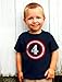 Tstars Captain 4th Birthday Shirt - Fun Number 4 Tee Gift for Four-Year-Old Kids, Toddler Boys and Girls 4T Navy