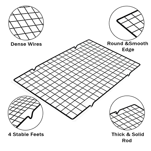 VNIMTI Multi Use Cooling Rack, Cake Drying, Baking Oven Rack with Bold