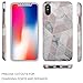 iPhone X Case,iPhone XS Case,Geometric Grey Marble,LUMARKE Slim-Fit TPU Clear Bumper Flexible Rubber Silicone Rugged Thin Protective Phone Case Cover for iPhone X/iPhone XS