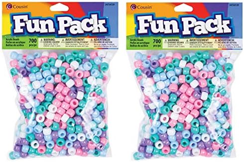 Cousin Pastel Color Mix Pony Bead Fun Pack (Тwo Рack)