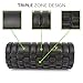 GF Foam Roller, High Density Foam & Durable PVC Core, 3 Different Intensity Zones - Maximizes Flexibility 13 x 5.5 Inches, Includes Free Storage Bag and Exercise Program (Black)