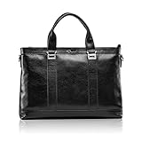 Besdel Men's Leather Laptop Computer Briefcase Messenger Shoulder Laptop Bag Fashion Bag