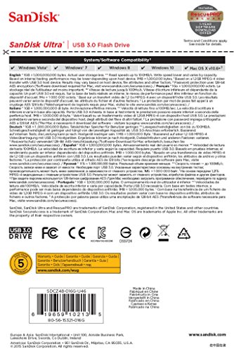 SanDisk Ultra 16 GB USB 3.0 Flash Drive Up to 100MB/s- Old EOL Model