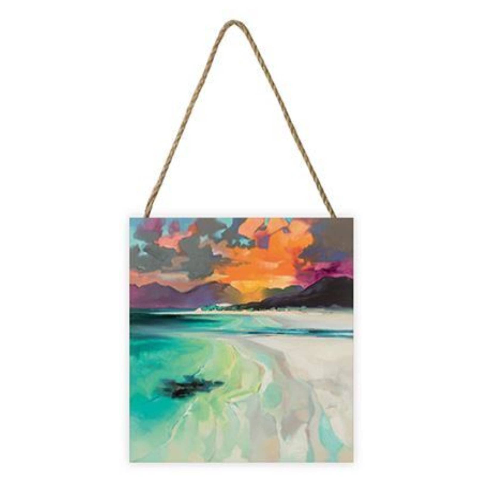 Pyramid International Scott Naismith Artwork (Seilebost Design) 20cm x 20cm x 3cm Woodblock with Hanging Cord - Official Merchandise