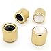 Gold Volume Tone Control Metal Knob w/Pearl White Top for Guitar Bass Pack of 4