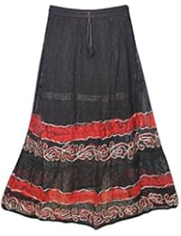 Women Peasant Skirts Festival Frolic Handmade Tie- Dye Gypsy Flirty Sexy Bohemian Midi Skirts